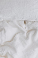 Linen Bed Set White - Bed Set with Zipper