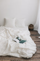 Linen Bed Set White — Duvet Cover & Pillowcases