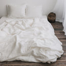 Linen Bed Set White - Zipper