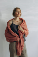 Šal Laneni Dusty Rose
