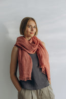 Šal Laneni Dusty Rose