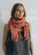 Šal Laneni Dusty Rose