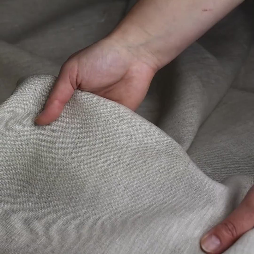 Linen fabric gray